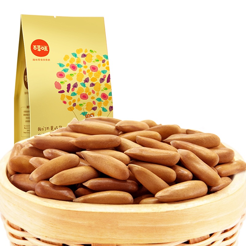 百草味 坚果 炒货 手剥松子128g/袋