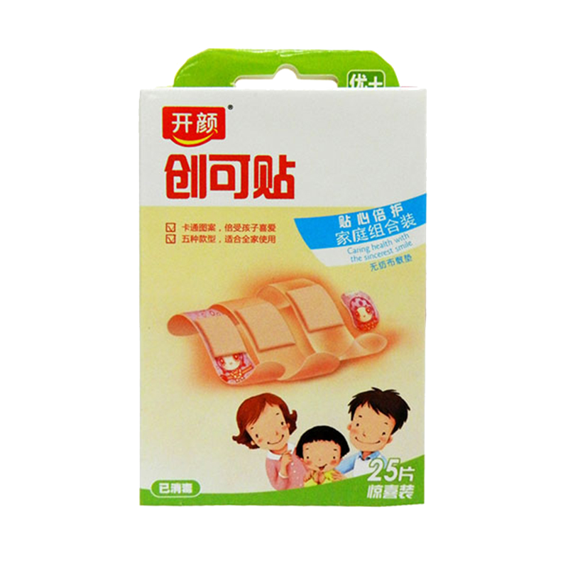 开颜创可贴贴心倍护家庭组合装25贴