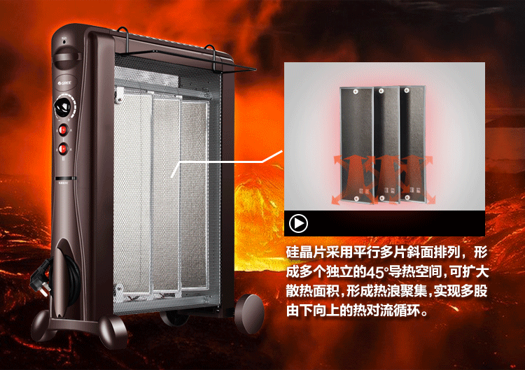 格力（GREE）NDYC-15a-WG 硅晶电热膜取暖器/电暖器/电暖气