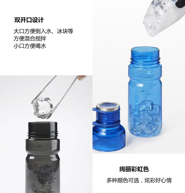 
                                        美国进口OXO奥秀经典设计710ml双开口大容量水杯9101100 白色                