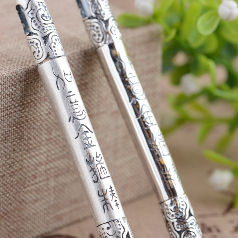 九壹银庄925银男士吊坠个性时尚复古大圣孙悟空如意金箍棒挂饰哑光款