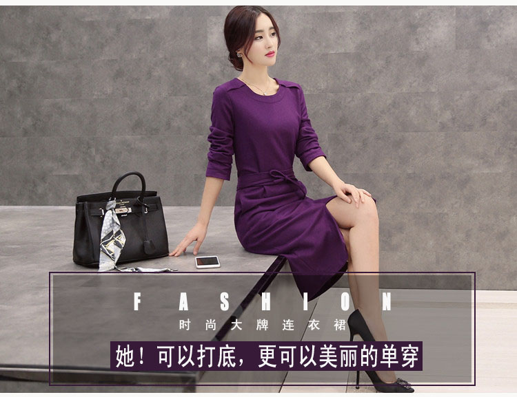 衣与草春季女装春款连衣裙蕾丝2016春秋装长袖修身显廋性感打底包臀裙子 女 白色. M