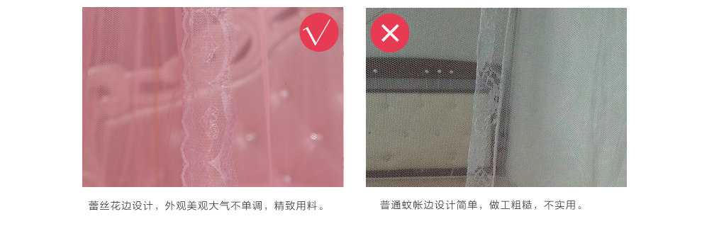 华美施 欧式圆顶宫廷蚊帐 圆顶双层蕾丝公主加密蚊帐 吸顶不锈钢支架 白色 1.8m床(好评晒图返现5)