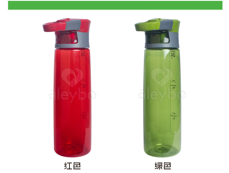 
                                        contigo 美国 塑料运动水杯 户外登山运动防漏水杯旅行壶750ml 红色                