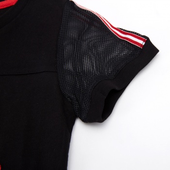 米喜迪童装2016夏装新品男童短袖t恤拼接贴布印花儿童t恤500234 云朵