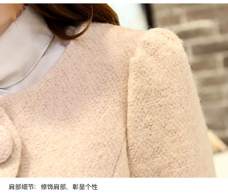 伊墨瑟 2016毛呢外套女中长款韩版秋冬大衣女外套女 米兰 2XL