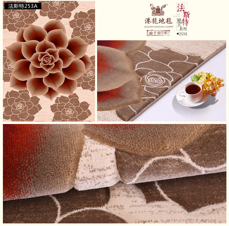 港龙地毯土耳其进口客厅地毯卧室地垫手工剪花 法斯特331C 200cm*300cm