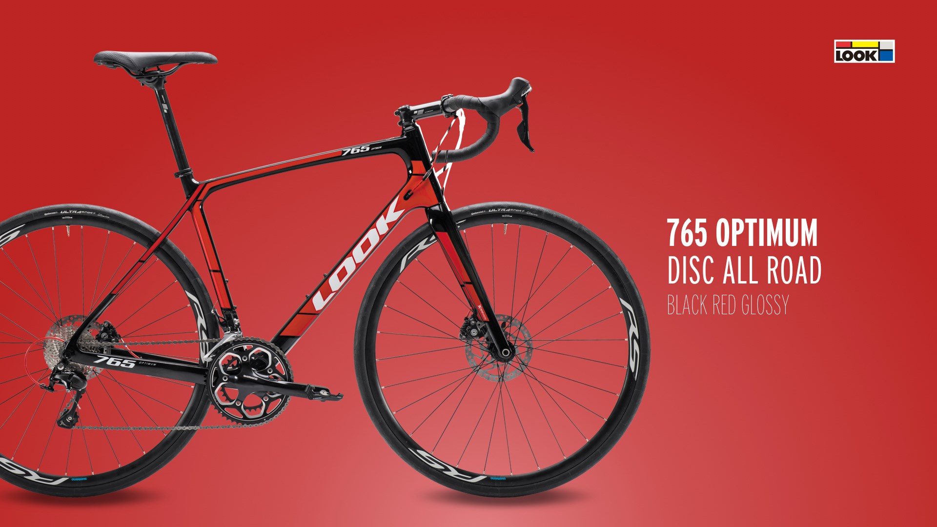 look 765 optimum disc 高性能舒适款公路自行车 2018 白黑(105套件)