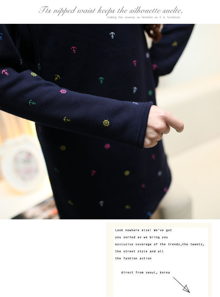 全美高丝韩版孕妇装 哺乳衫 孕妇哺乳衣 孕妇裙流行 深蓝色 XL