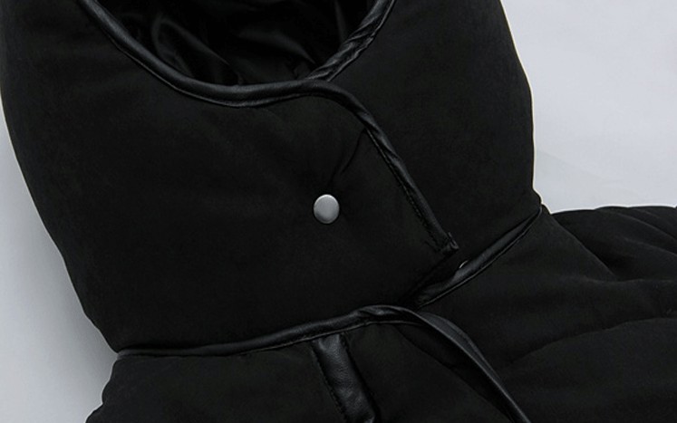 
                                        魔拓秋冬大码中长款连帽羽绒棉袄服马夹马甲背心外套 黑色 XL                