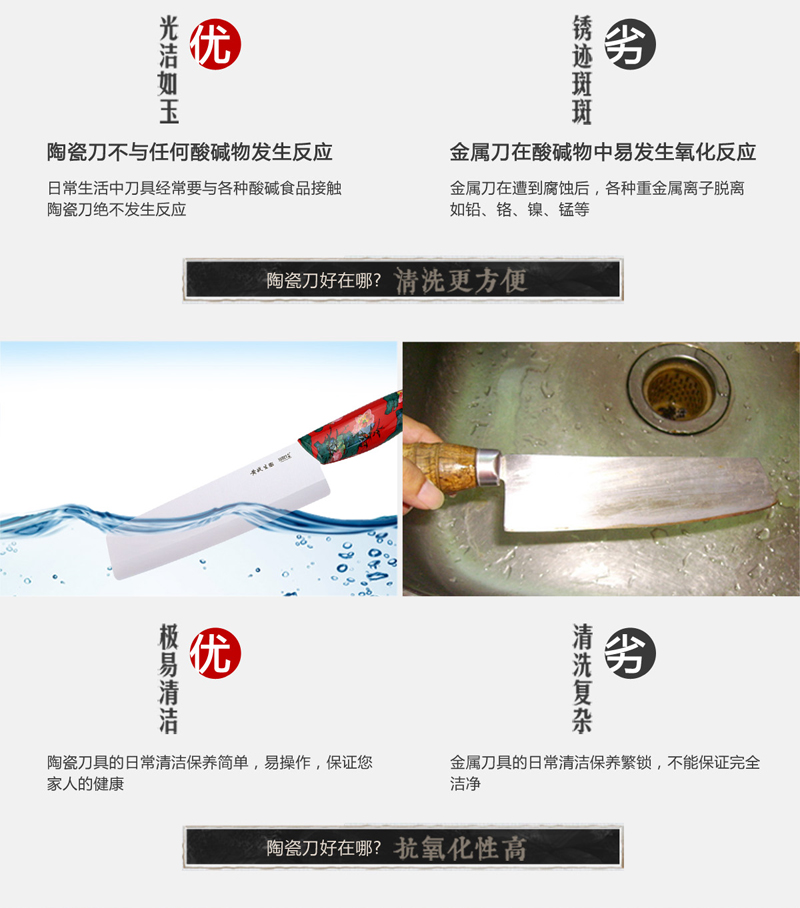 心瓷XINCI 锆制品珍藏版立式陶瓷刀6件套 XC-P05厨具皮革礼盒套装菜刀水果刀 立式陶瓷刀6件套