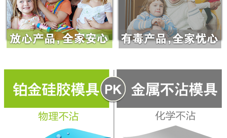 英国酷易(coolyep) 烘焙工具diy棒棒糖巧克力蛋糕铂金硅胶模具 粉红色