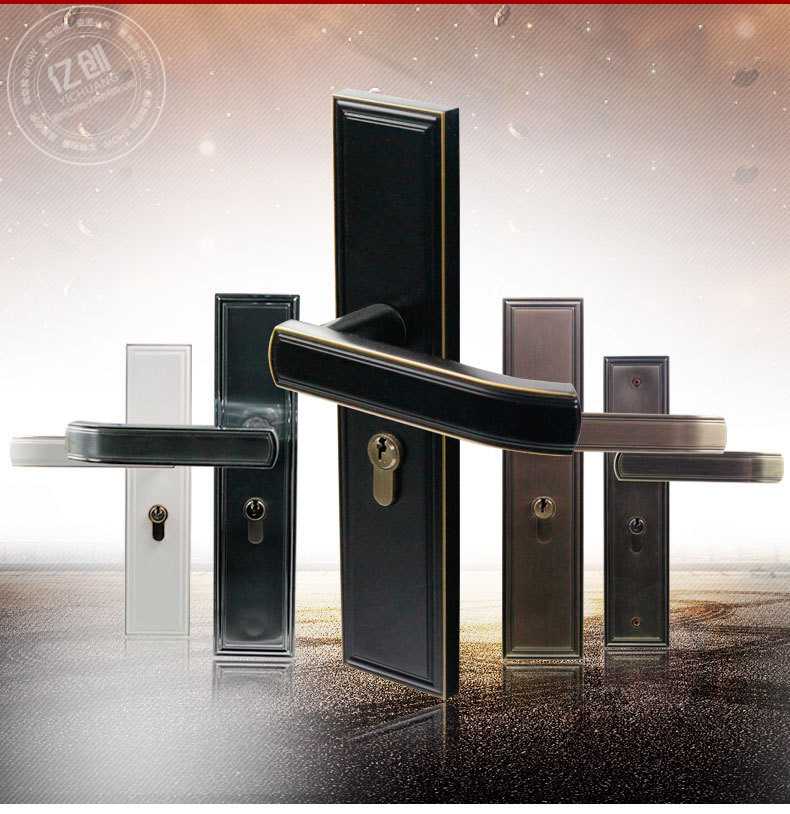 锌合金门锁家用锁具室内门锁卧室门锁静音型套装房门锁定做 2a807钢琴