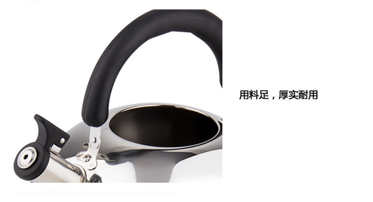 
                                        【京东超市】维艾 复底电磁炉不锈钢烧水壶鸣笛煤气燃气通用4L WA-4L-FSH                