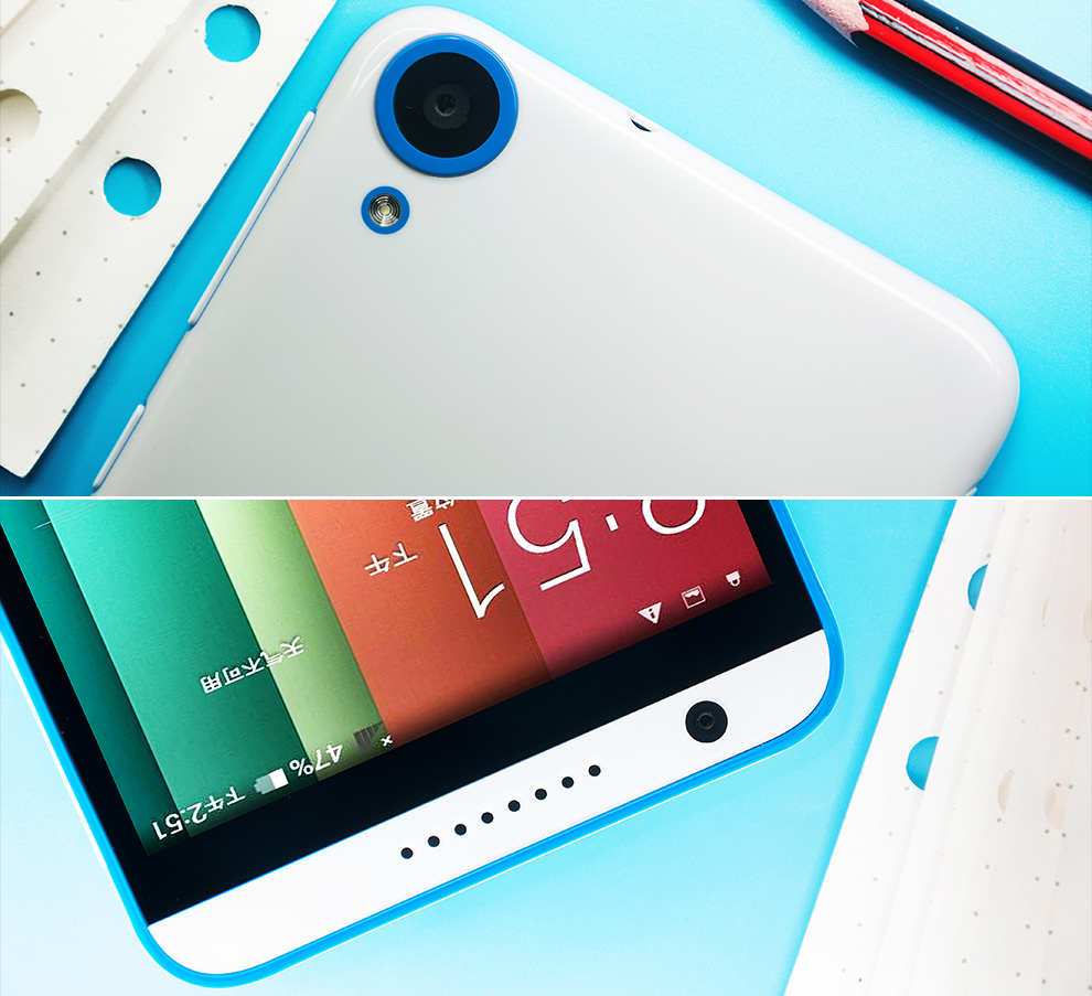 HTC D820ts  移动4G 智能 手机 （16G ROM） 镶蓝白