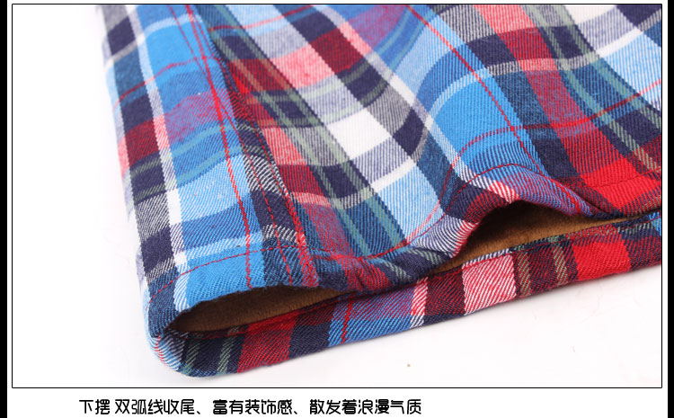 雪中飞女士保暖衬衫 时尚大格子加绒加厚弹力职业加棉衬衣8188-22 8188-26 36