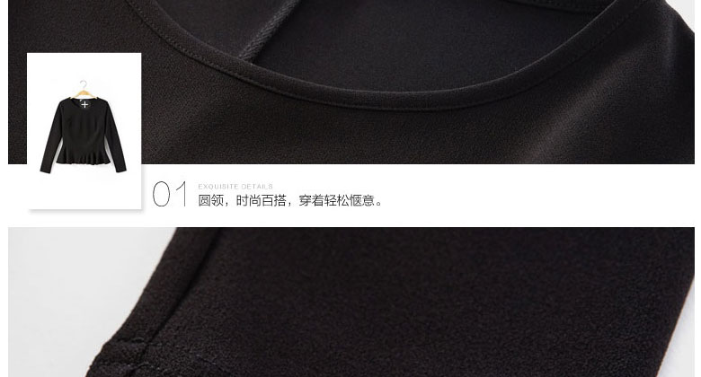 梦芭莎 韩伊儿 日韩淑女范不规则下摆圆领修身显瘦纯色长袖衬衫 女 白色 L