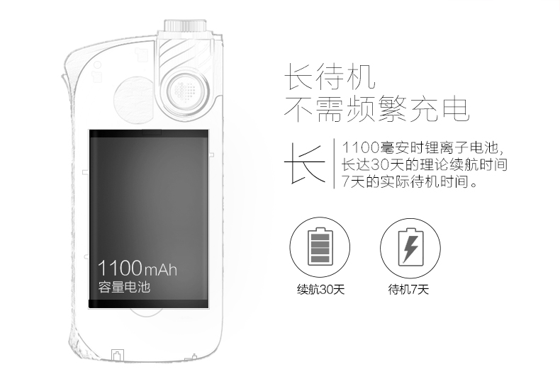 东信欧蓓(OBOOY) EA508 移动/联通2G 老人手机 铁灰色
