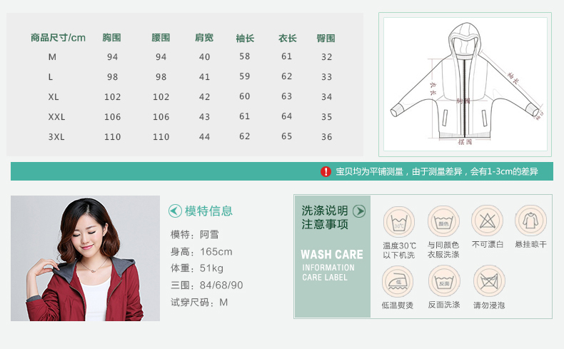 慕萝妮春秋装新款女装韩版时尚修身显瘦宽松大码中年妈妈装连帽长袖简约百搭女短外套风衣 浅蓝色 XL