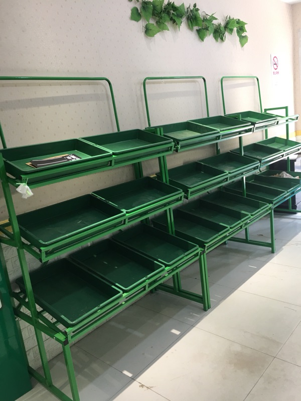 福筱蔬菜货架展示架超市四层水果货架新款多功能便利店卖菜水果的架子