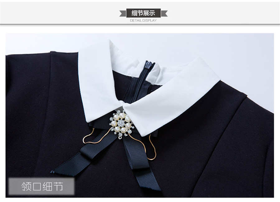 依伊闻曦 长袖雪纺连衣裙 度假长裙 印花裙 波西米亚沙滩裙子2016秋季新款大码女装中长  图色淑女风 L