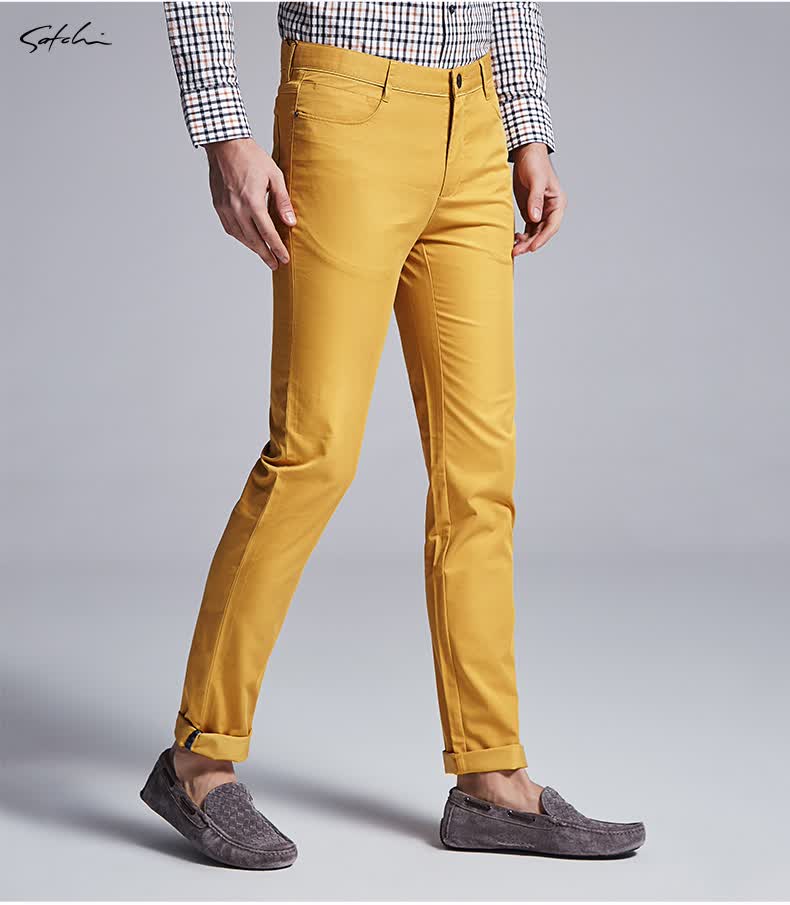 satchi/沙驰男装 休闲裤男 春季商务休闲裤男裤直筒长裤315231101 深