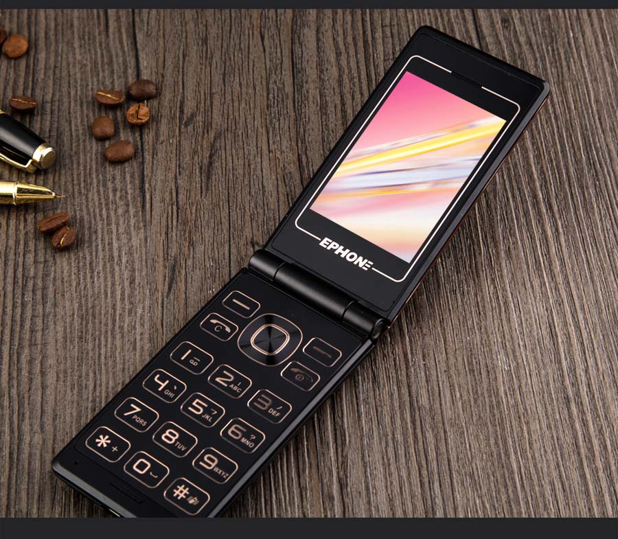 易丰（Ephone）E81 电信CDMA 2G 翻盖老人手机 黑色