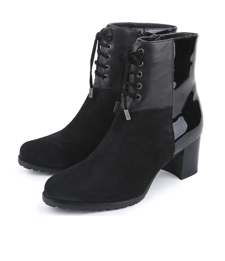 【特惠】skap 秋冬欧美女靴 时尚中筒方跟牛皮女鞋10310841 驼色/87