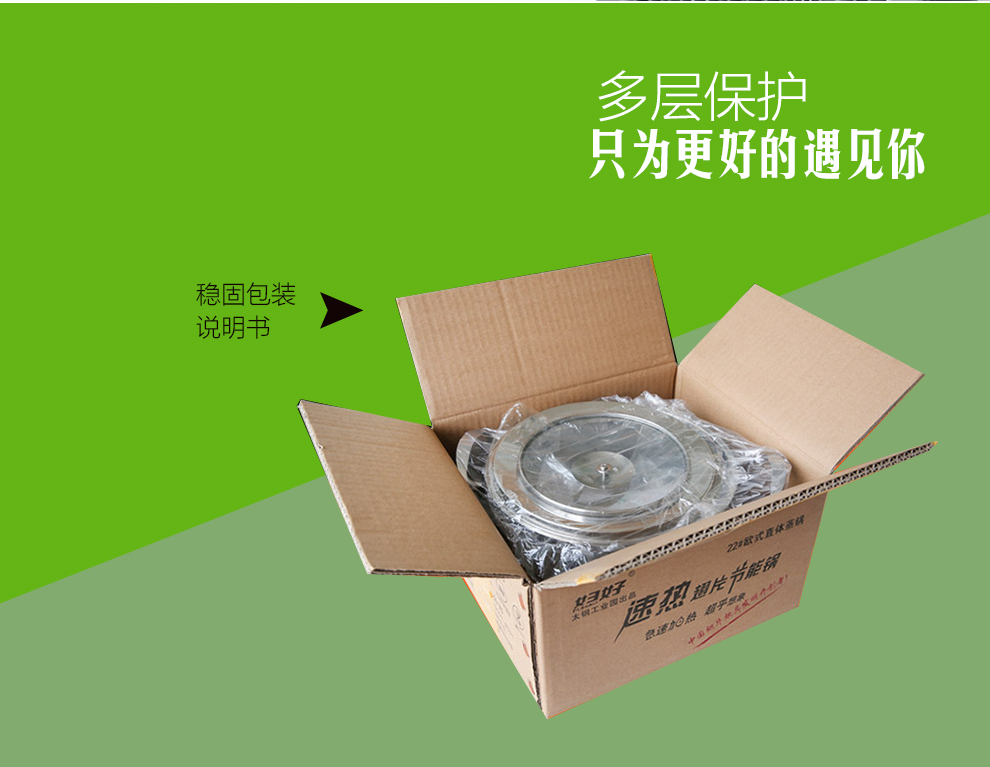 
                                        妇好蒸锅复合底速热翅片节能24cm 煤气灶燃气灶通用不锈钢锅无涂层煮锅 欧式24双层FHOS-24-01                