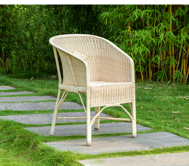 良顺真藤编藤椅子天然送货上门老人阳台休闲椅藤制藤条编制单人客厅筒