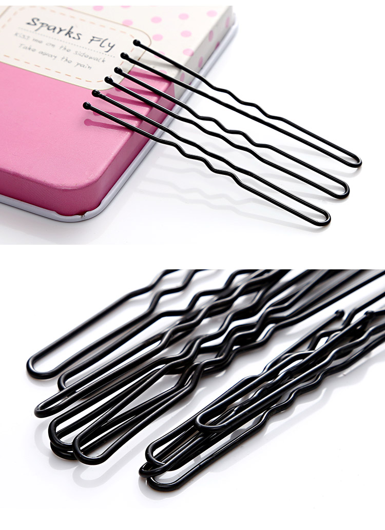 艾梵妮发夹黑色u型夹盘发夹子影楼发夹大号加粗固定工具u形卡子发饰