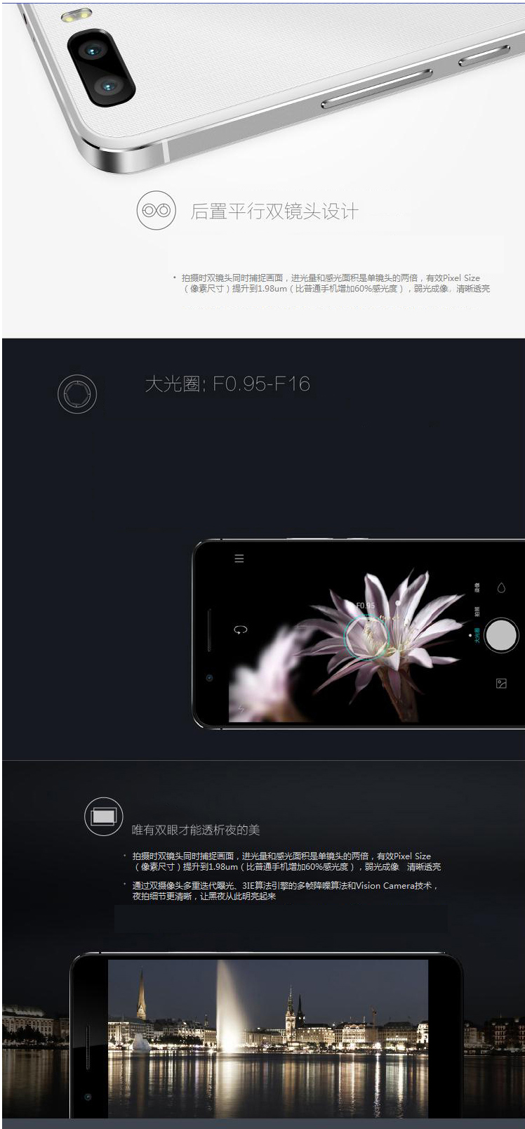华为 荣耀 6Plus（16G ROM）双卡双待双通手机 白色  联通4G