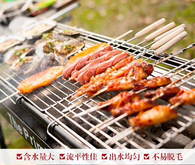 
                                        原始人 烧烤工具 烧烤刷 油刷 耐高温抹油刷 猪毛刷 食品刷 烧烤炉烧烤架配件 不易掉毛 使用方便 2只装                