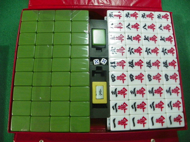 洗两用时髦麻将38mm四口机专用牌机洗手洗两用 墨绿色机洗牌无骰子 40