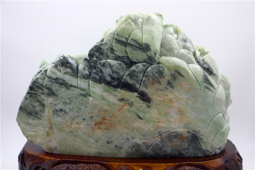 其他玉石 中国四大名玉独山玉【垂钓】摆件11540g 至简挚真    证书