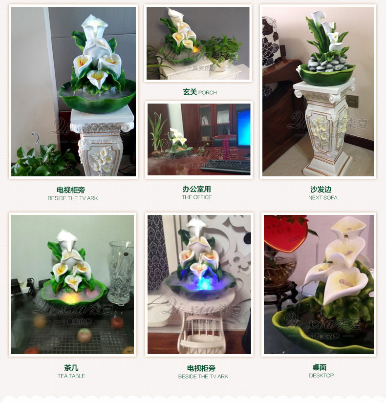 
                                                            客厅摆件工艺品创意家居装饰品欧式流水喷泉开业结婚礼物 经典款                