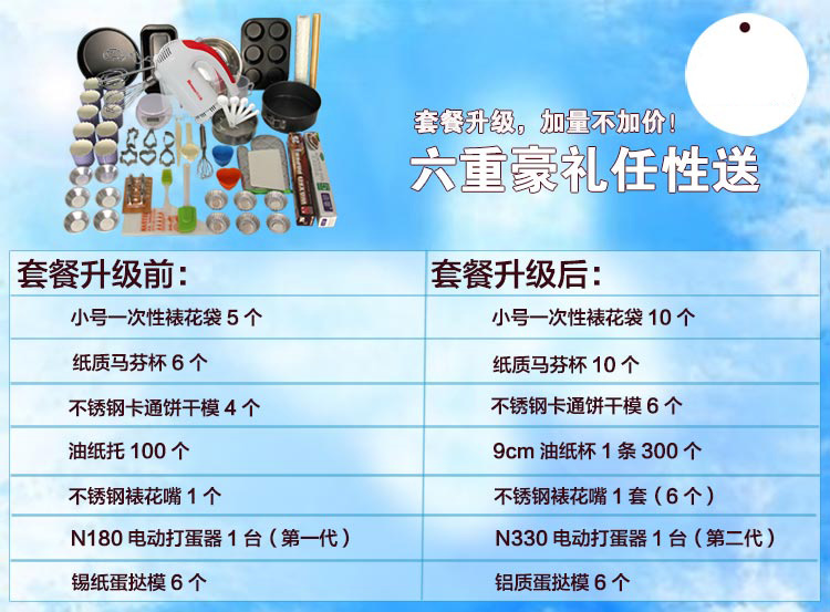 乐米高烘焙工具套装系列 饼干披萨蛋挞 西点烘培模具套餐 烘焙伴侣高端套装 全套烘焙套装