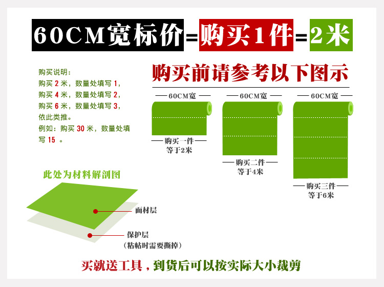 
                                        丫丫橡木纹木门贴纸波音软片加厚墙纸自粘家具翻新防水耐磨贴纸 CL003 122CM宽*1米价                