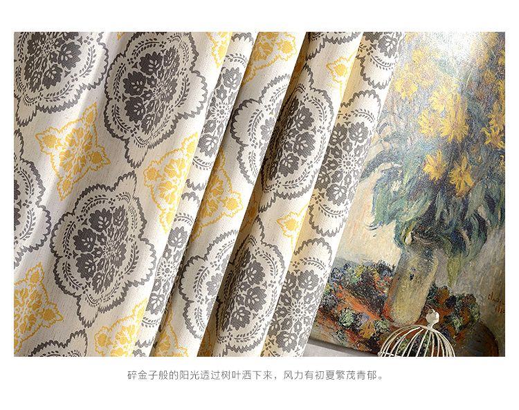 
                                        锦绣良缘  定制高档棉麻美式客厅卧室飘窗落地窗帘成品布*倾城 布-倾城-红色 打孔式宽2.5米*高2.6米一片                
