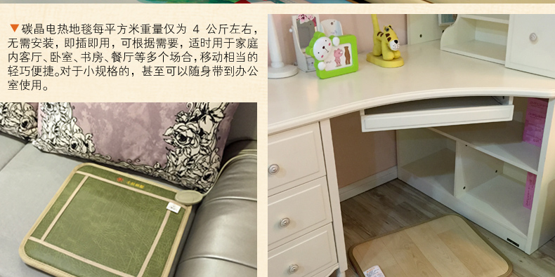 
                                        丰盈和暖碳晶电热坐垫 韩国远红外加热座垫 办公椅垫速热取暖垫 可调温节能加热垫45*45 棕色                