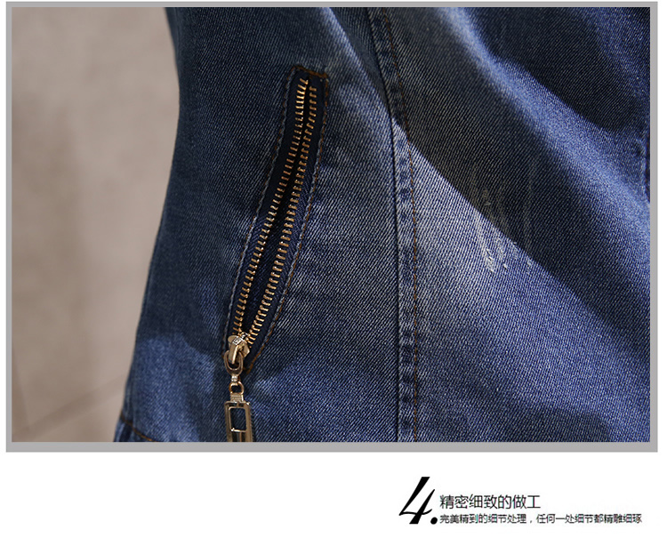 夏知麦2015秋装新款 韩版修身显瘦百搭牛仔小外套    DS-9126 图片色 M