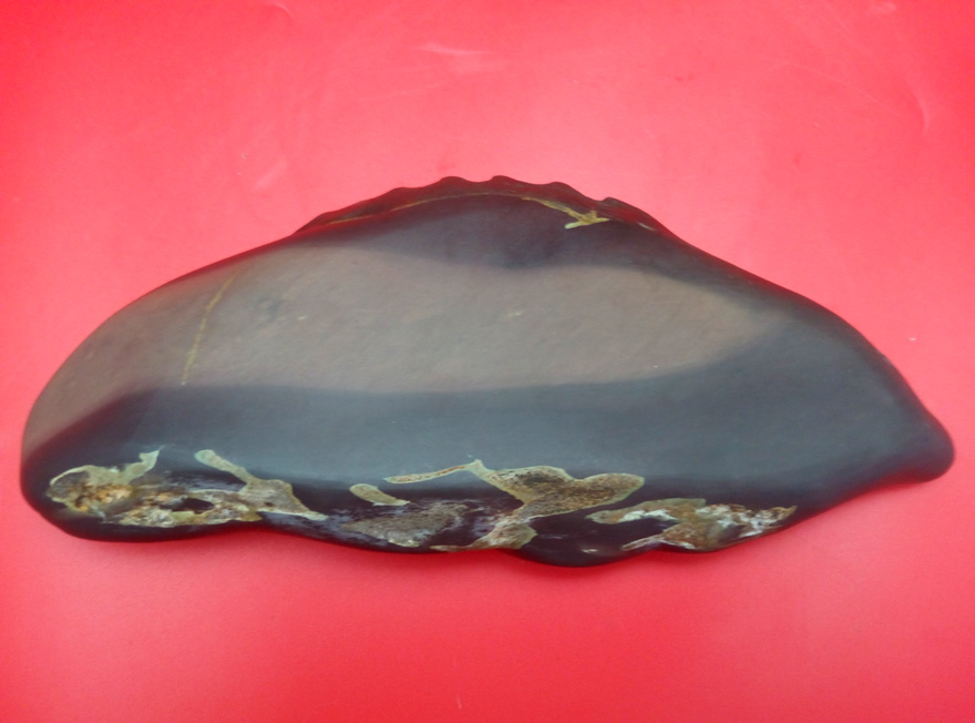 练秀轩 砚台作品 锦鲤白线岩蕉叶白 高洁细腻 练秀