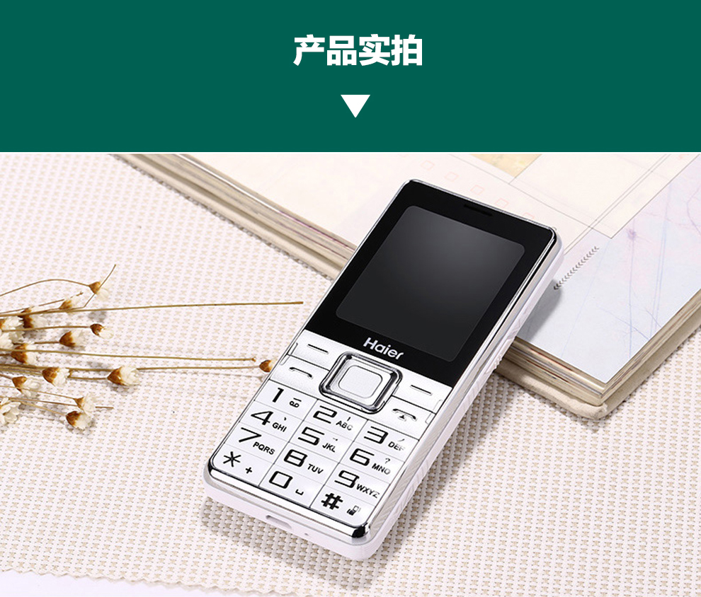 海尔 (Haier) A110  移动/联通2G 老人手机直板 双卡双待 典雅黑 老年版