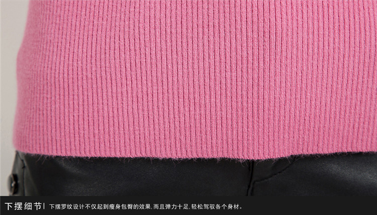 
                                        卿水阁秋冬新款女装半高领针套头织衫女毛衣短款修身打底衫女纯色弹力百搭羊毛衫 圆领红色 XXL                