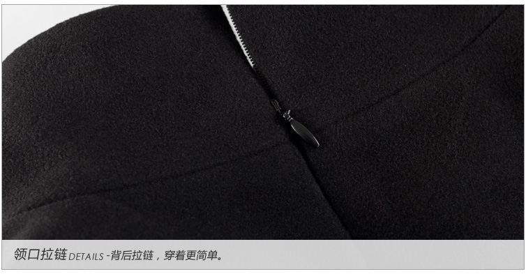 万衫臻品宽松上衣厚韩范黑色立领衬衫外套女2016短款大码衬衣秋冬 S