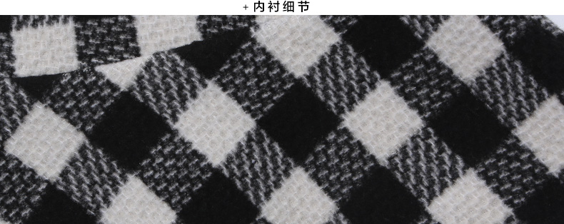 jessy line2015秋装新款 杰茜莱百搭格子显瘦半身裙 A字打底短裙 黑色 M