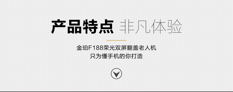 金珀F188 移动/联通2G 翻盖老人手机 雪域白