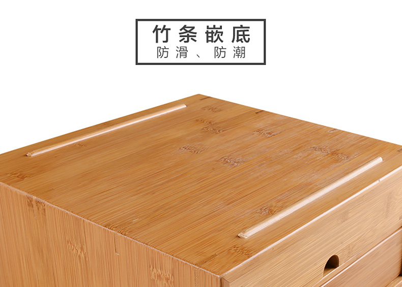 
                                        祥福 孟宗竹制茶盘分茶盒 存茶赏茶盘 多功能功夫茶具茶道配件 三层普洱茶盒茶仓 三层茶仓                