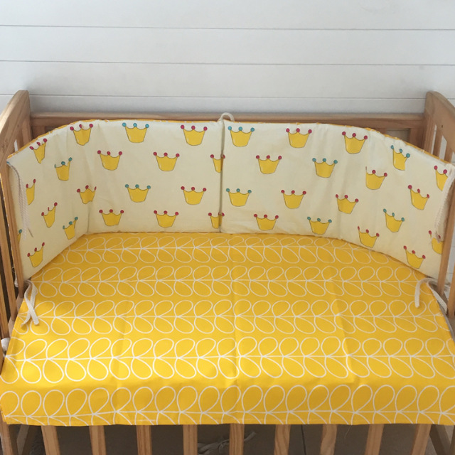 清新火烈鸟婴儿床围护栏纯棉防撞围挡婴儿床护栏床上用品四季通用