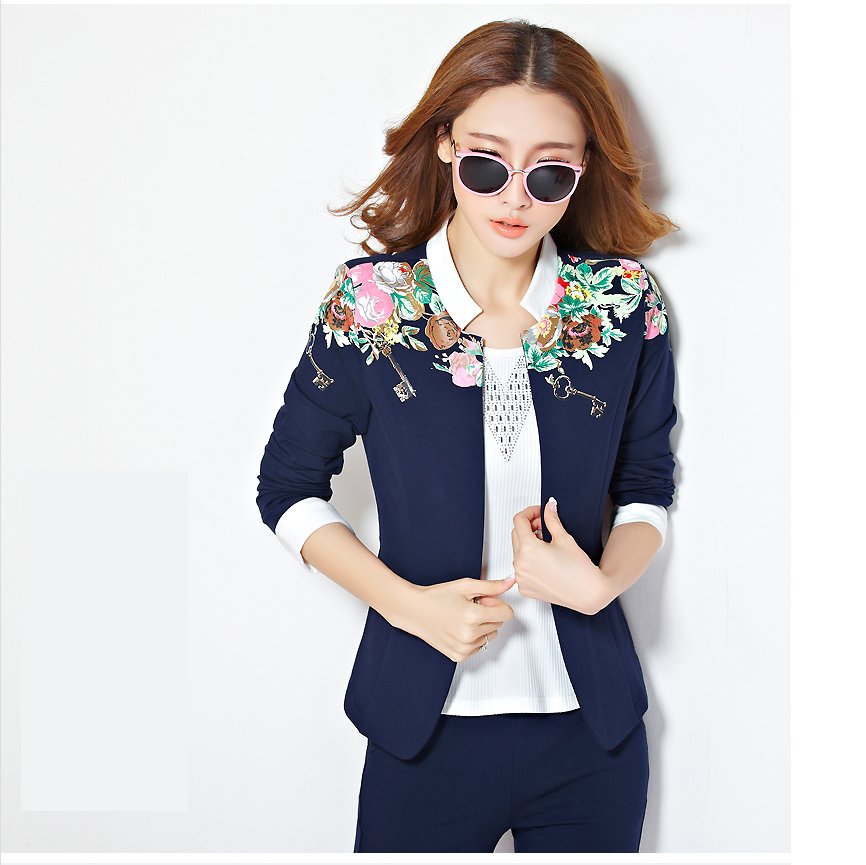 莱西施2015秋季新款卫衣小西服三件套860 粉红色 M